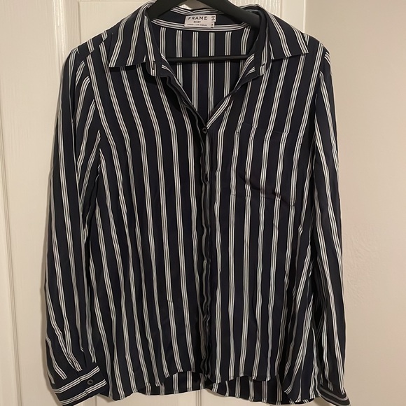 Striped Long Sleeve Button Up - Picture 1 of 5